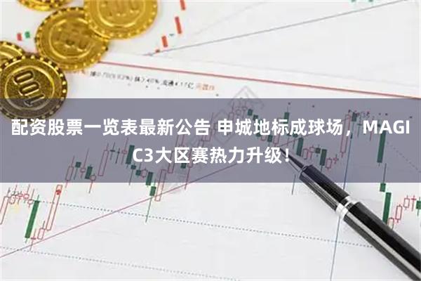 配资股票一览表最新公告 申城地标成球场，MAGIC3大区赛热力升级！
