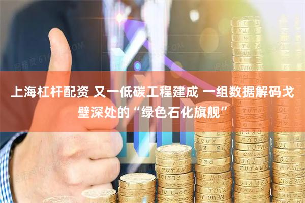 上海杠杆配资 又一低碳工程建成 一组数据解码戈壁深处的“绿色石化旗舰”